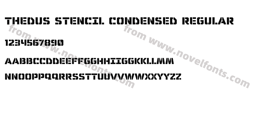 Thedus Stencil Condensed RegularPreview