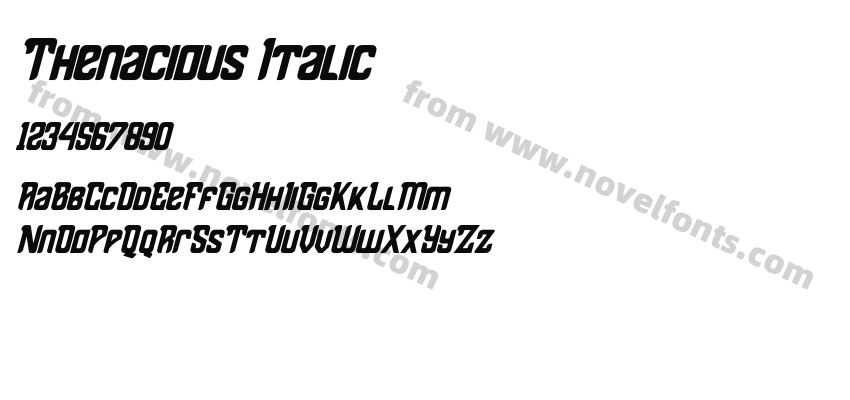 Thenacious ItalicPreview