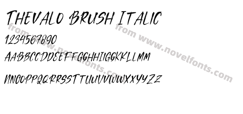 Thevalo Brush ItalicPreview