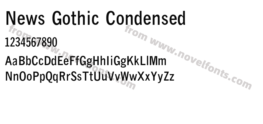 News Gothic CondensedPreview