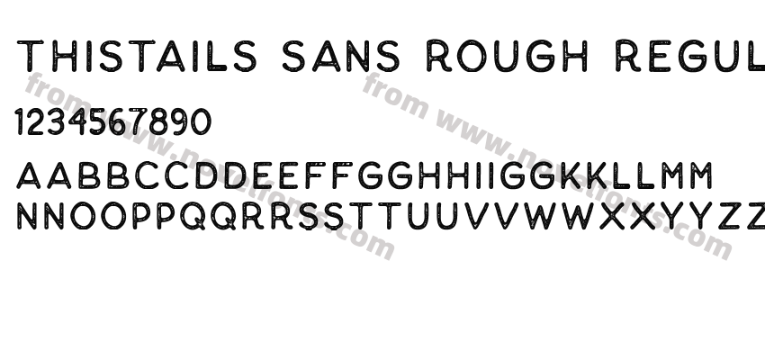 Thistails Sans Rough RegularPreview
