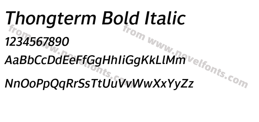 Thongterm Bold ItalicPreview