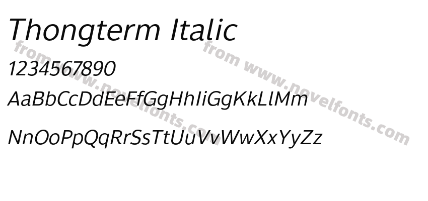 Thongterm ItalicPreview