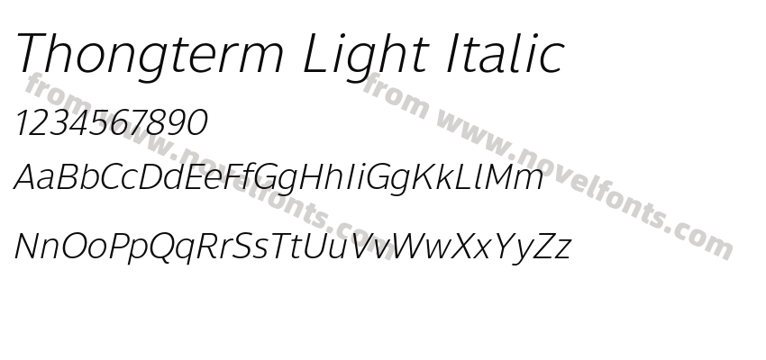 Thongterm Light ItalicPreview