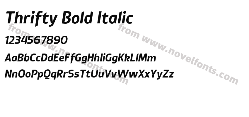 Thrifty Bold ItalicPreview
