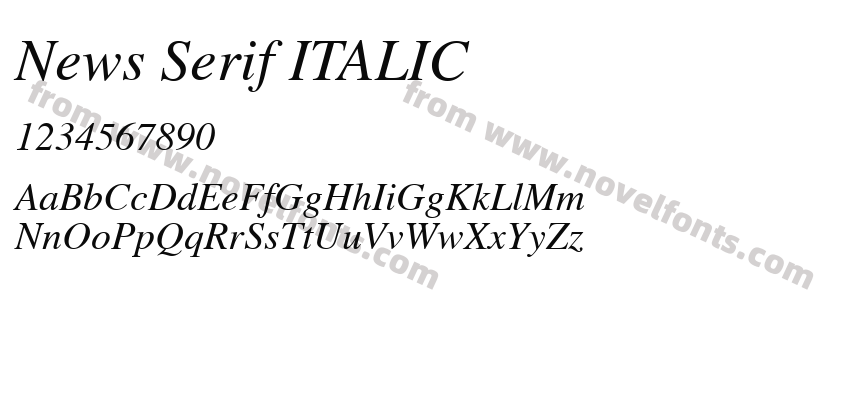 News Serif ITALICPreview