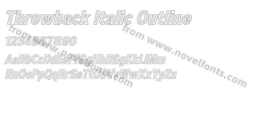 Throwback Italic OutlinePreview