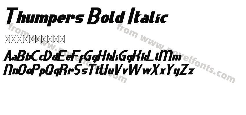 Thumpers Bold ItalicPreview