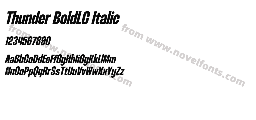 Thunder BoldLC ItalicPreview