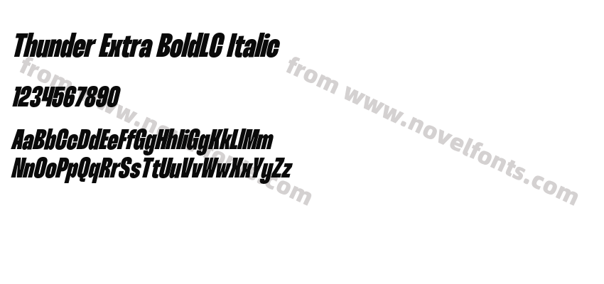 Thunder Extra BoldLC ItalicPreview