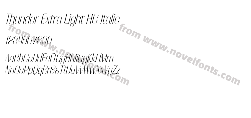Thunder Extra Light HC ItalicPreview