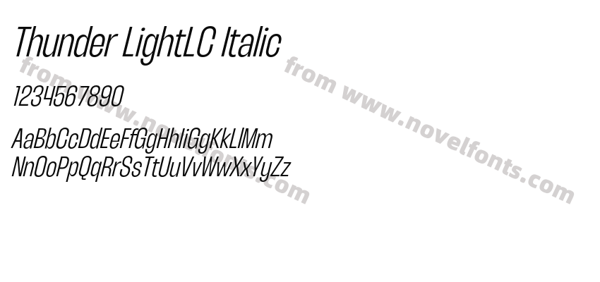 Thunder LightLC ItalicPreview