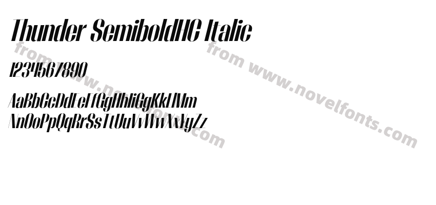 Thunder SemiboldHC ItalicPreview