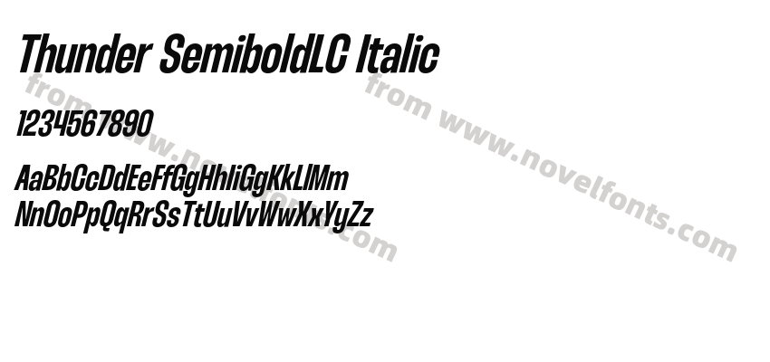 Thunder SemiboldLC ItalicPreview