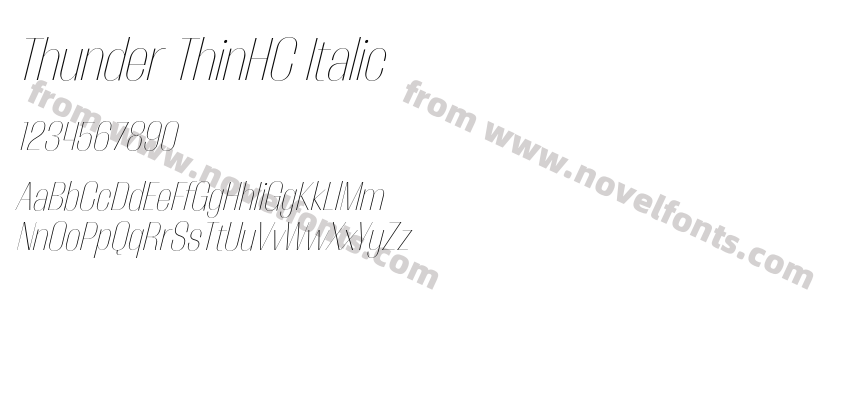Thunder ThinHC ItalicPreview