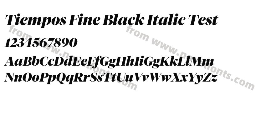 Tiempos Fine Black Italic TestPreview