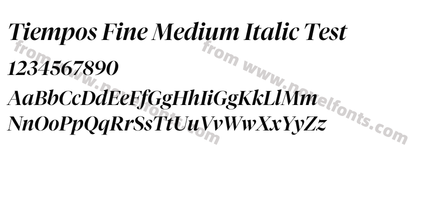 Tiempos Fine Medium Italic TestPreview