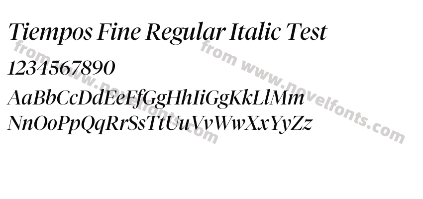 Tiempos Fine Regular Italic TestPreview