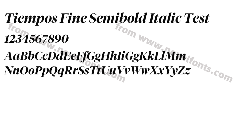 Tiempos Fine Semibold Italic TestPreview