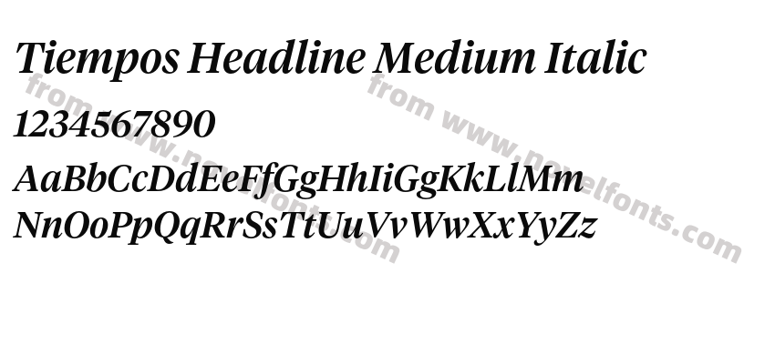 Tiempos Headline Medium ItalicPreview