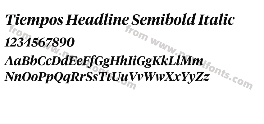 Tiempos Headline Semibold ItalicPreview