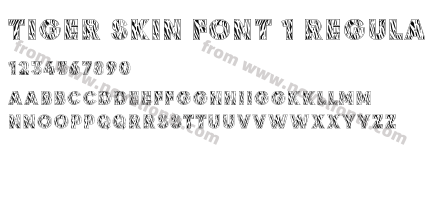 Tiger Skin Font 1 RegularPreview