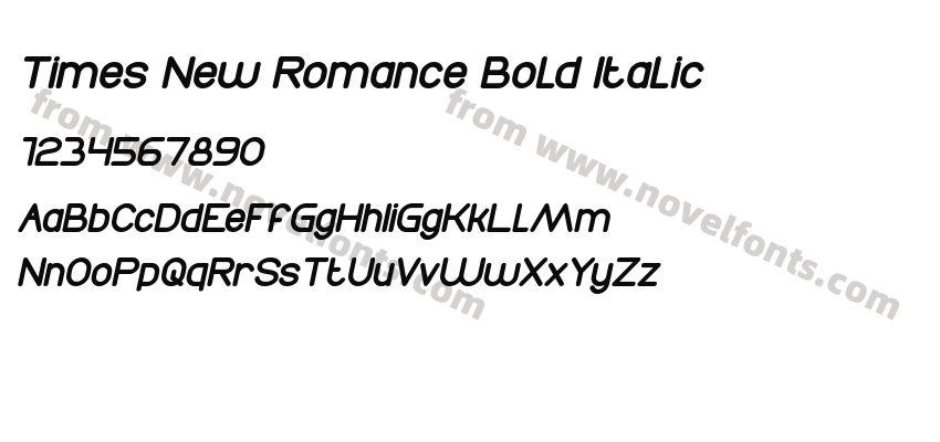 Times New Romance Bold ItalicPreview