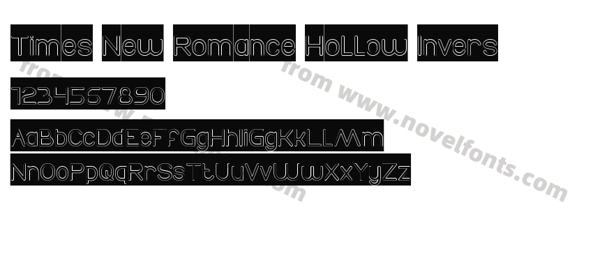 Times New Romance Hollow InversPreview