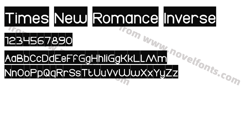 Times New Romance InversePreview