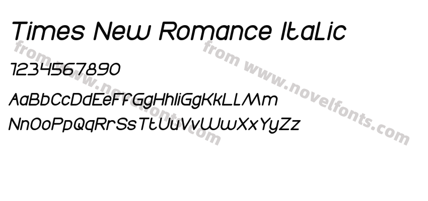 Times New Romance ItalicPreview