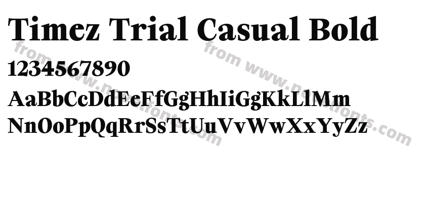 Timez Trial Casual BoldPreview