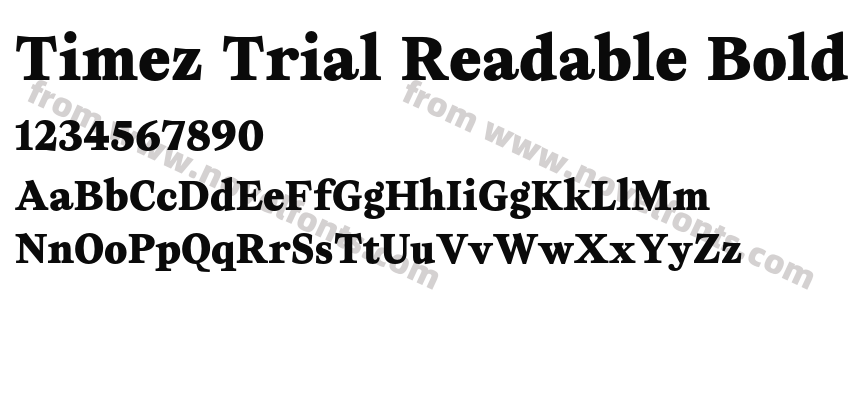 Timez Trial Readable BoldPreview
