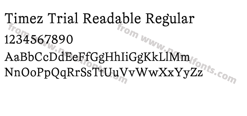 Timez Trial Readable RegularPreview