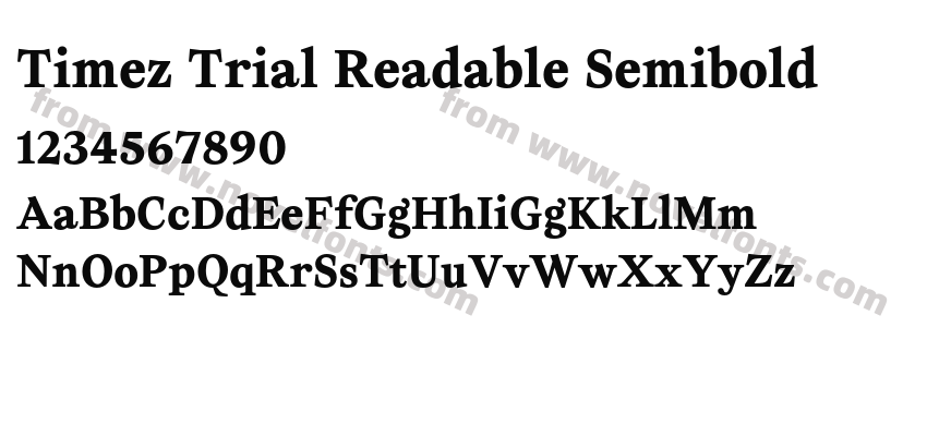 Timez Trial Readable SemiboldPreview