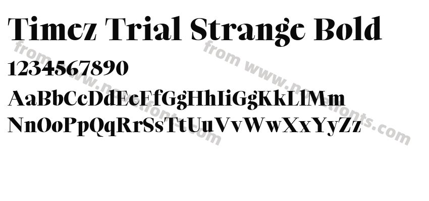 Timez Trial Strange BoldPreview