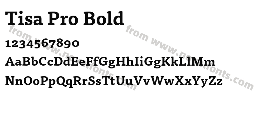 Tisa Pro BoldPreview