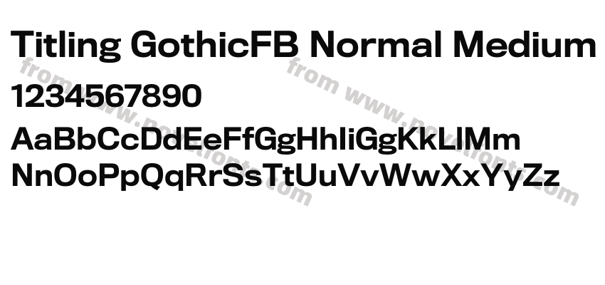 Titling GothicFB Normal MediumPreview