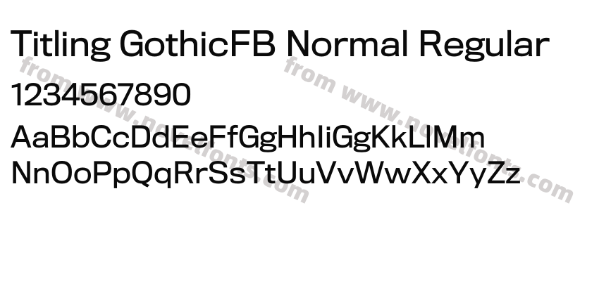 Titling GothicFB Normal RegularPreview