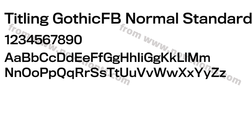 Titling GothicFB Normal StandardPreview