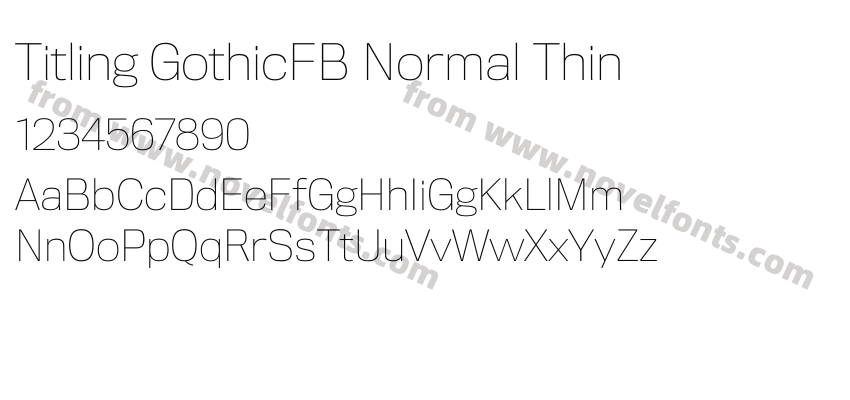 Titling GothicFB Normal ThinPreview