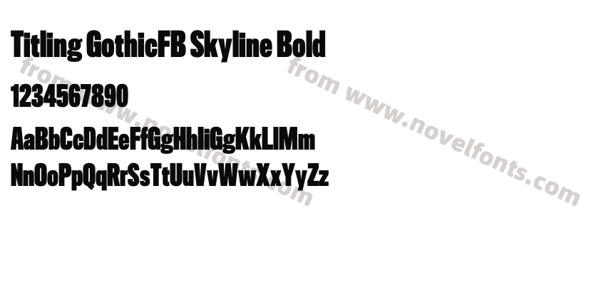 Titling GothicFB Skyline BoldPreview