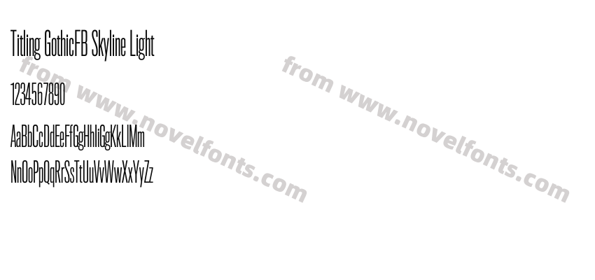 Titling GothicFB Skyline LightPreview
