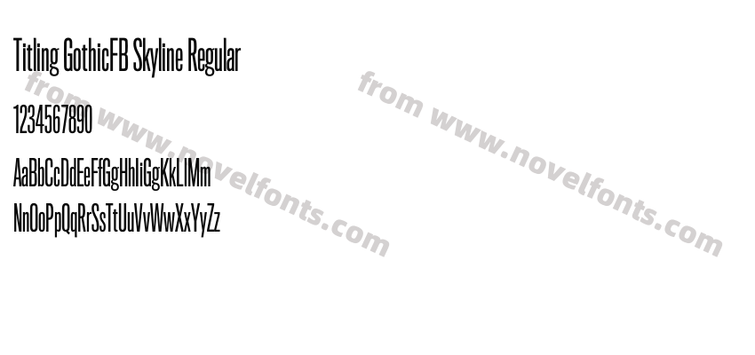 Titling GothicFB Skyline RegularPreview