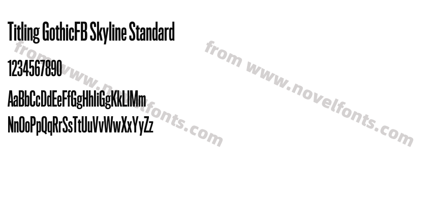 Titling GothicFB Skyline StandardPreview