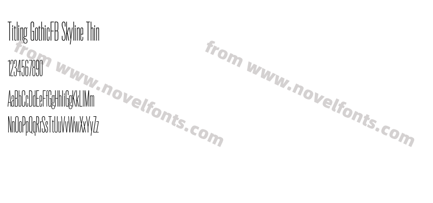 Titling GothicFB Skyline ThinPreview
