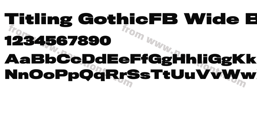 Titling GothicFB Wide BlackPreview