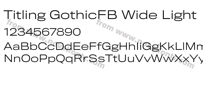 Titling GothicFB Wide LightPreview