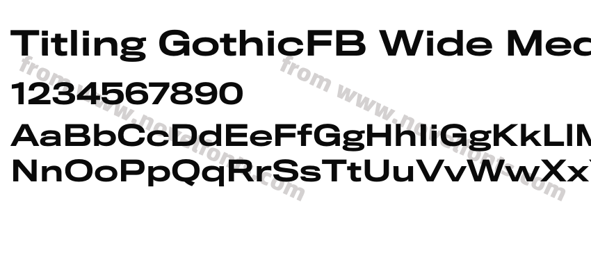 Titling GothicFB Wide MediumPreview