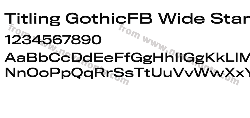Titling GothicFB Wide StandardPreview