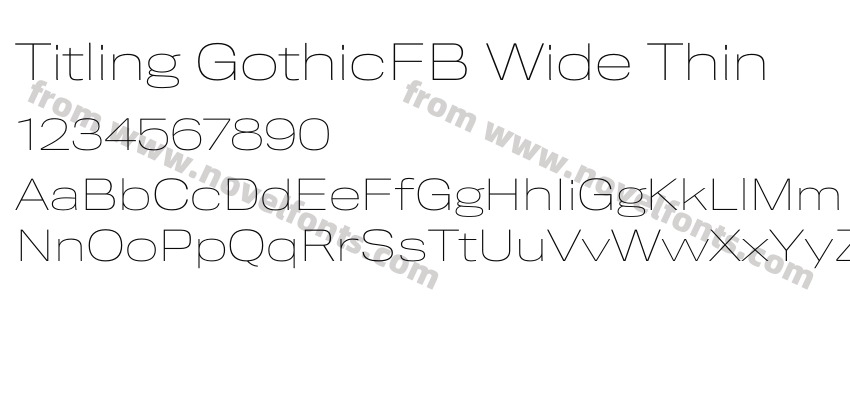 Titling GothicFB Wide ThinPreview